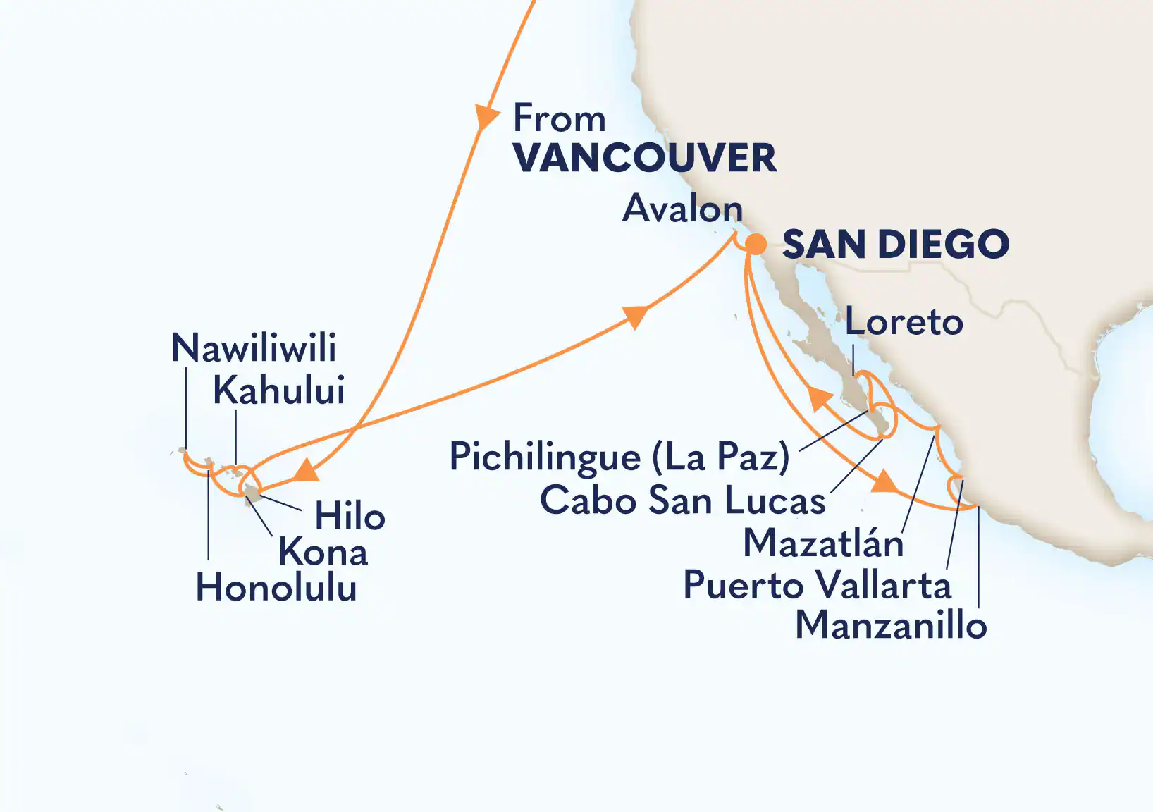 Circle Hawaii & Sea of Cortez: A 28-Day Pacific Paradise Voyage